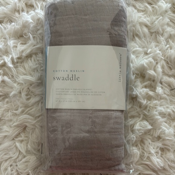 Little Unicorn Cotton Muslin Swaddle Blanket - Gray Grey - Picture 1 of 1